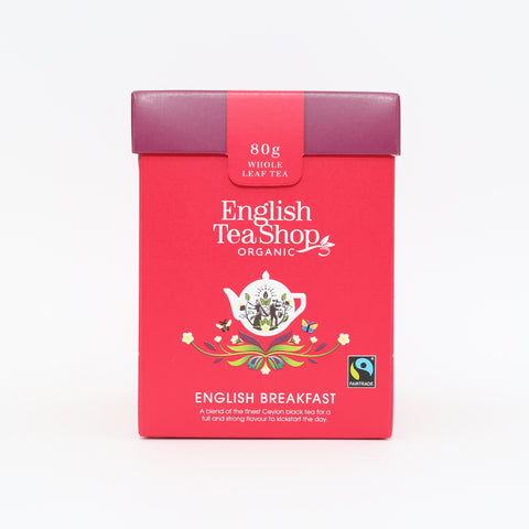 English Tea Shop Organic English Breakfast Whole Leaf Tea (6x80g)