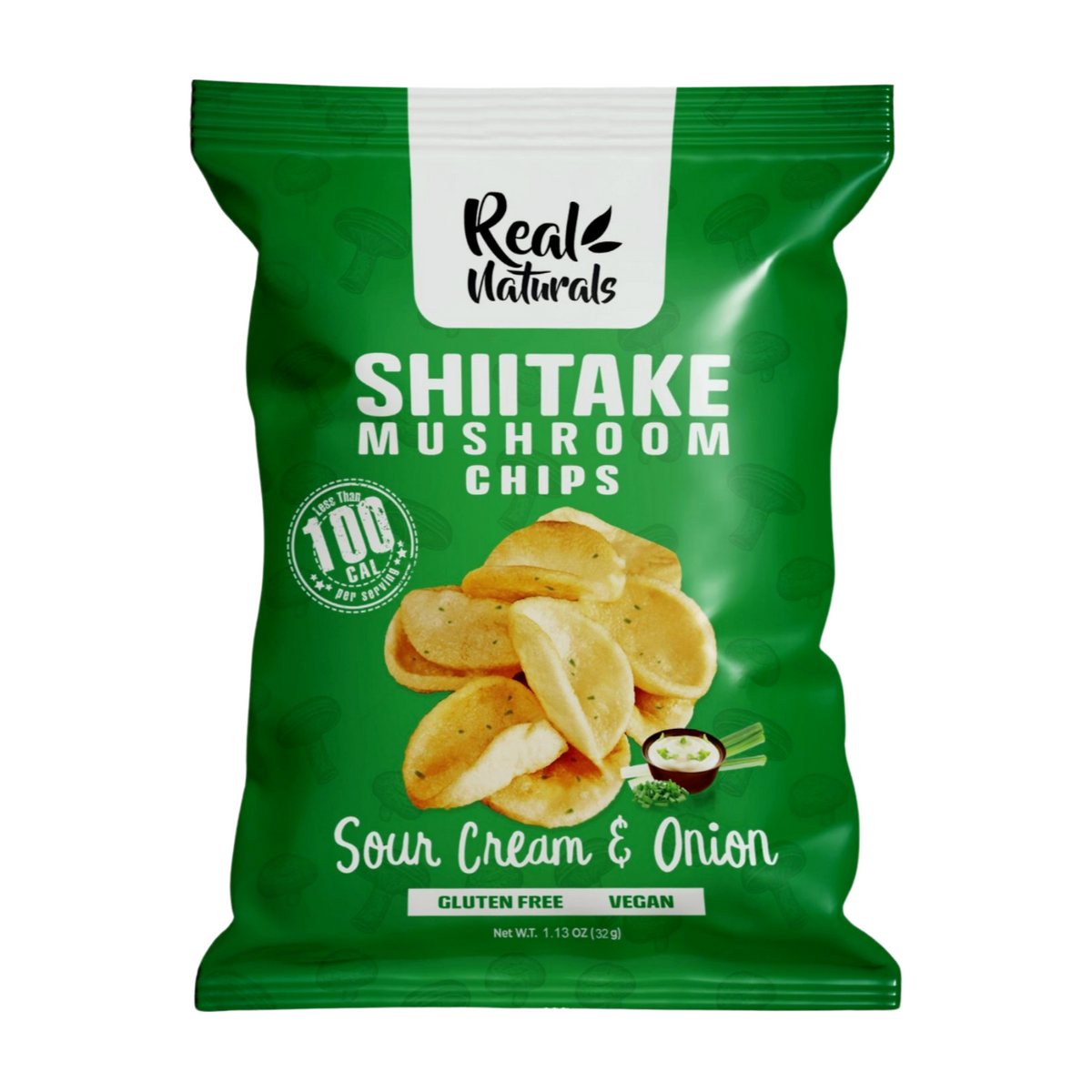 Real Naturals Sour Cream & Onion Shiitake Mushroom Crisps (12x32g