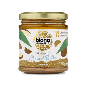 Biona Organic Crunchy Almond Butter (6x170g)