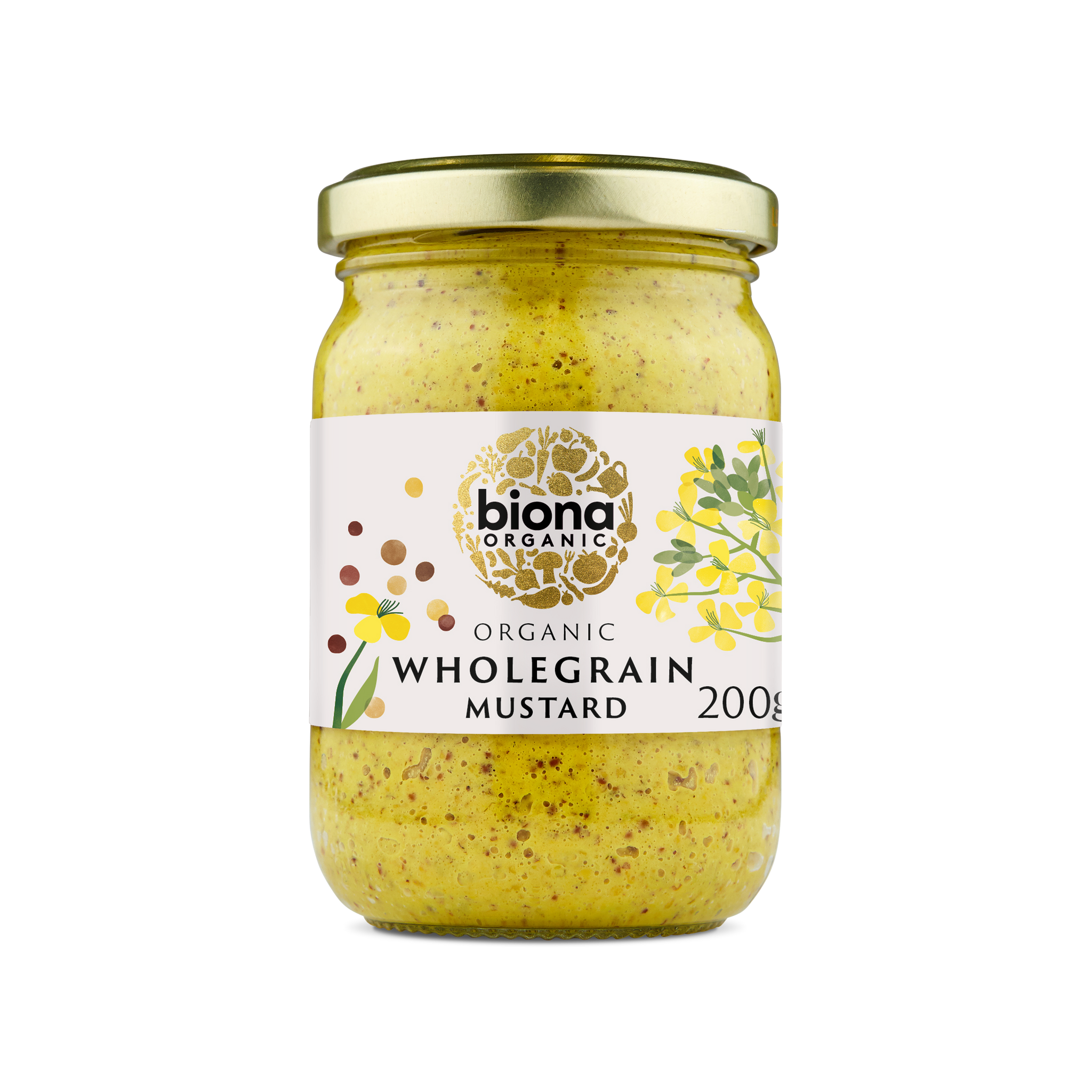 Biona Organic Wholegrain Mustard (6x200g)