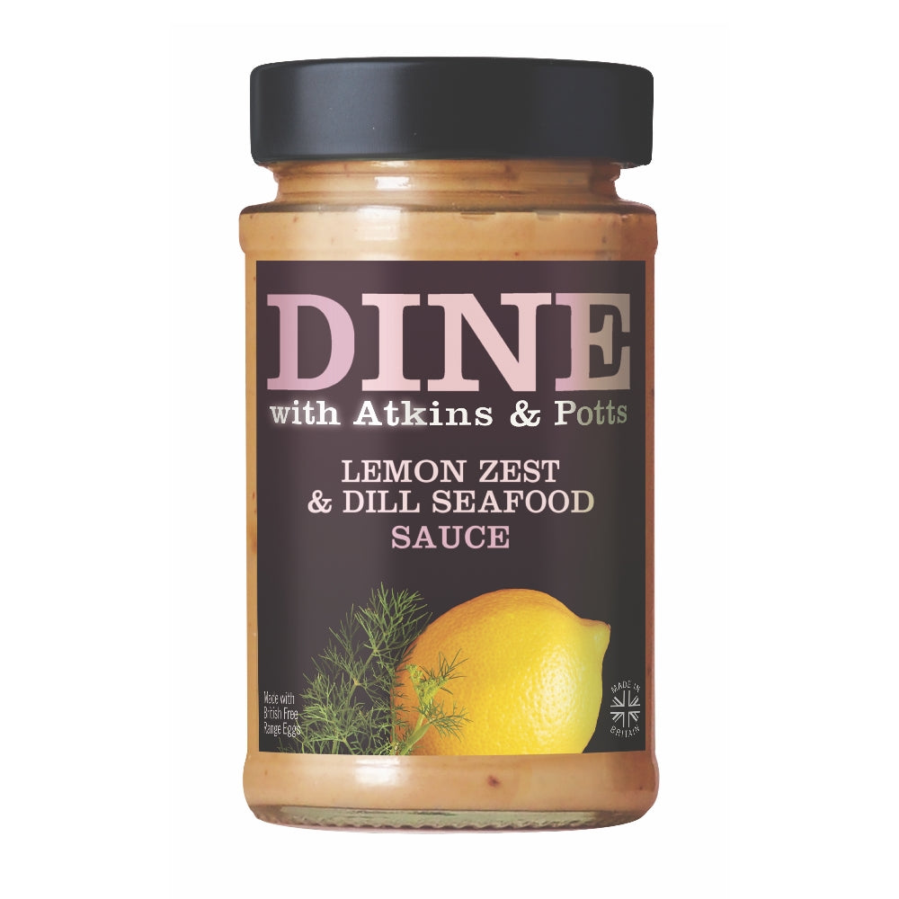 DINE with Atkins & Potts Lemon Zest & Dill Seafood Sauce (6x180g)