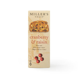 Artisan Biscuits Miller's Toast Cranberry & Raisin (6x100g)