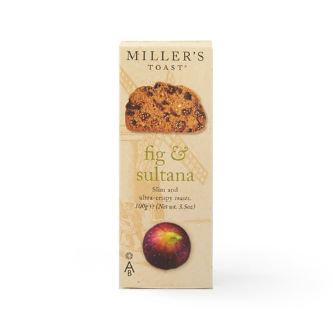 Artisan Biscuits Miller's Toast Fig & Sultana (6x100g)