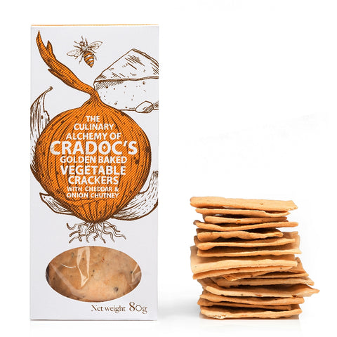 Cradoc's Vegetable Crackers with Cheddar & Onion Chutney (6x80g)