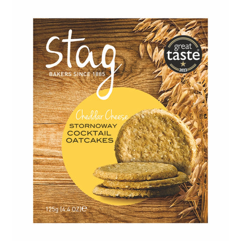 Stag Cheddar Cheese Cocktail Oatcakes (12x125g)