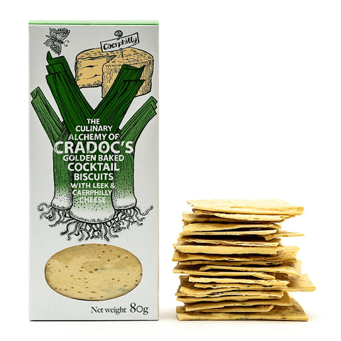 Cradoc's Vegetable Crackers with Leek & Caerphilly (6x80g)