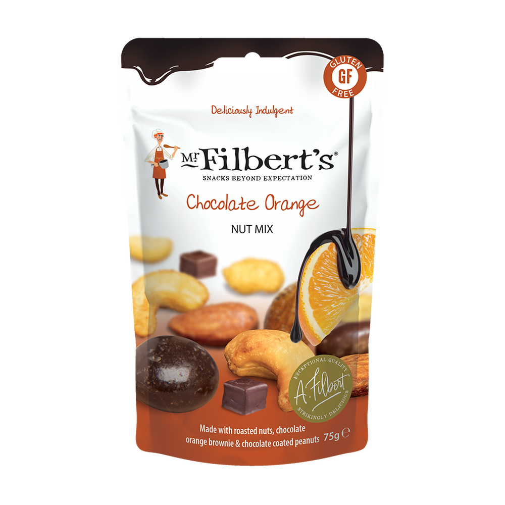 Mr Filbert's Chocolate Orange Nut Mix (15x75g) The Food Company