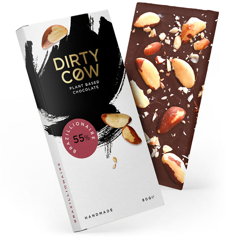 Dirty Cow Brazillionaire Plant Based Chocolate Bar (12x80g)