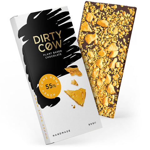 Dirty Cow Honey Come Home Plant Based Chocolate Bar (12x80g)
