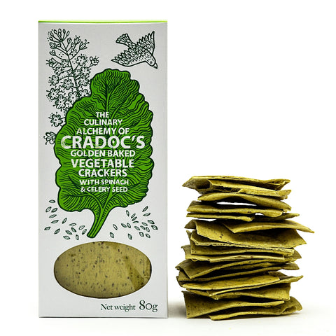 Cradoc's Vegetable Crackers with Spinach & Celery Seed (6x80g)