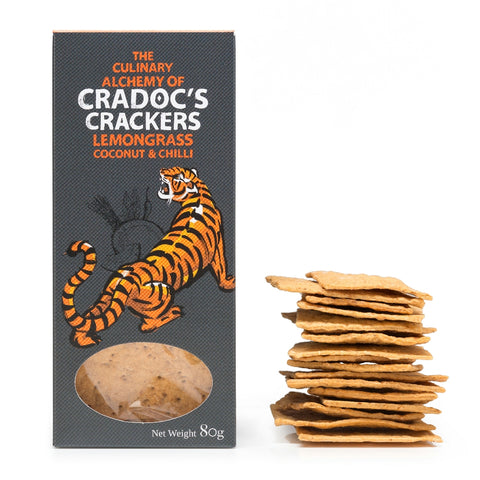 Cradoc's Lemongrass, Coconut & Chilli Crackers (6x80g)