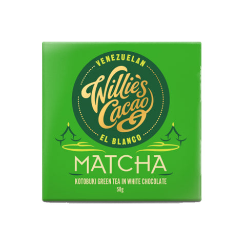 Willie's Cacao Matcha Kotobuki Green Tea in White Chocolate (12x50g)