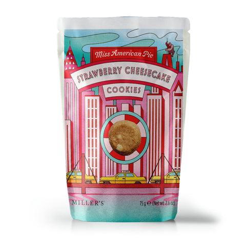 Artisan Biscuits Miss American Pie Strawberry Cheesecake Cookie Pouches (20x75g)