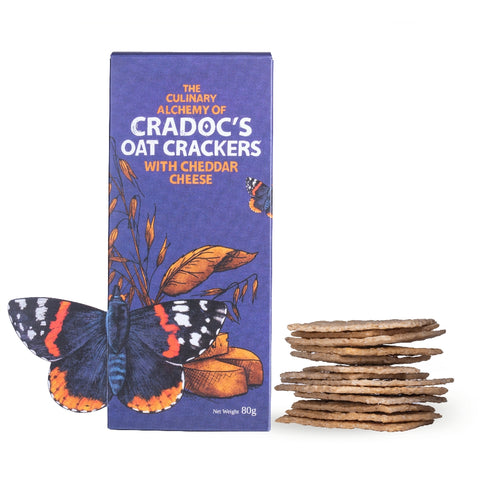 Cradoc's Oat Crackers with Cheddar Cheese (6x80g)