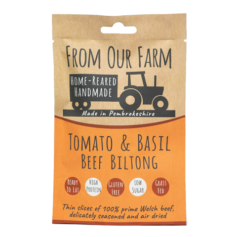 From Our Farm Tomato & Basil Biltong (12x35g)