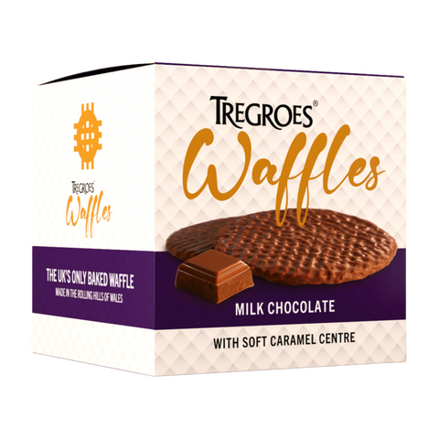 Tregroes Milk Chocolate Waffles with Soft Caramel Centre (6x270g)