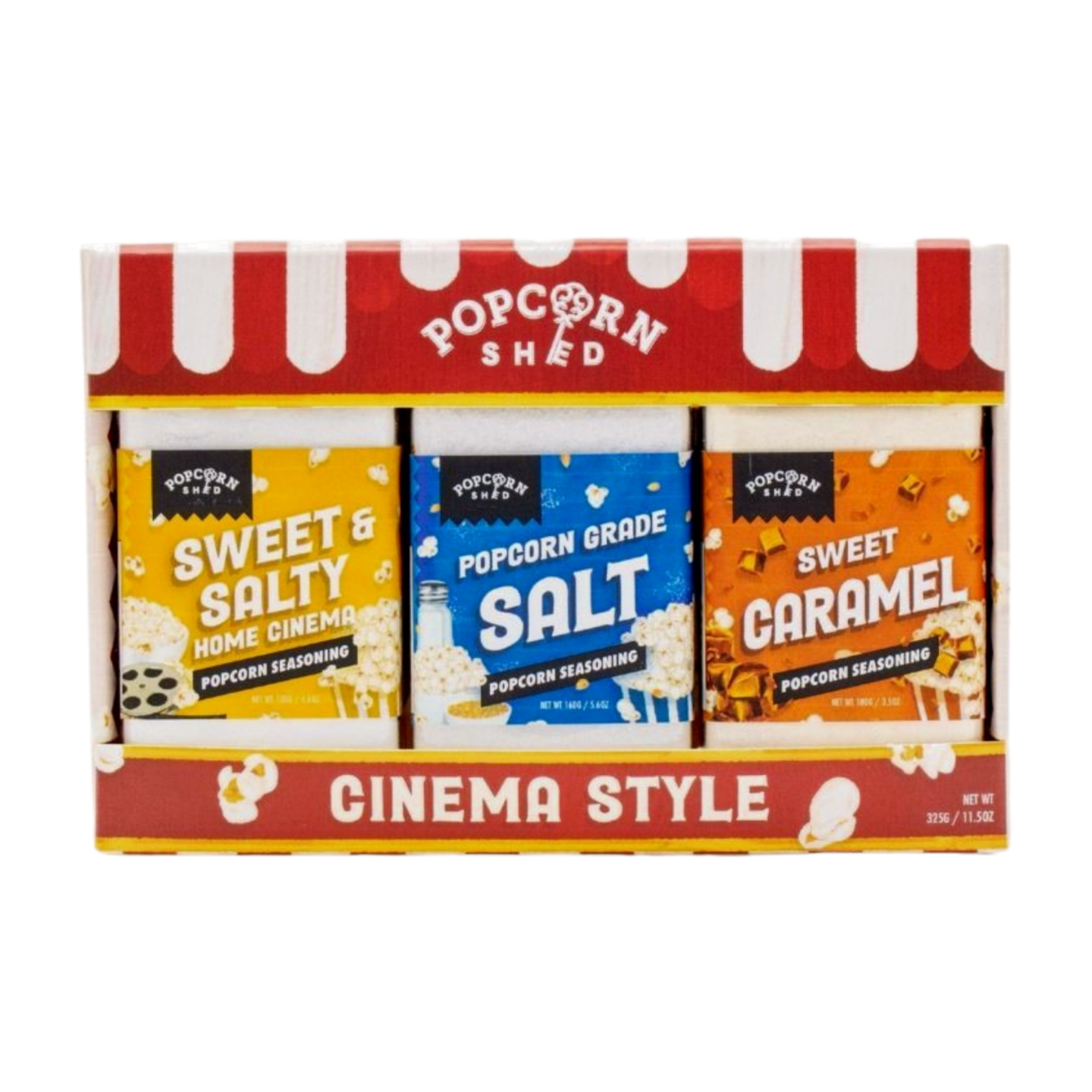 Popcorn Shed Cinema Style Popcorn Seasoning Gift Pack (6x390g)