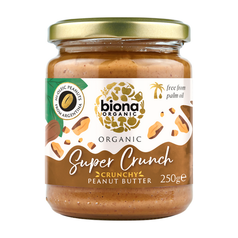 Biona Organic Super Crunch Peanut Butter (6x250g)