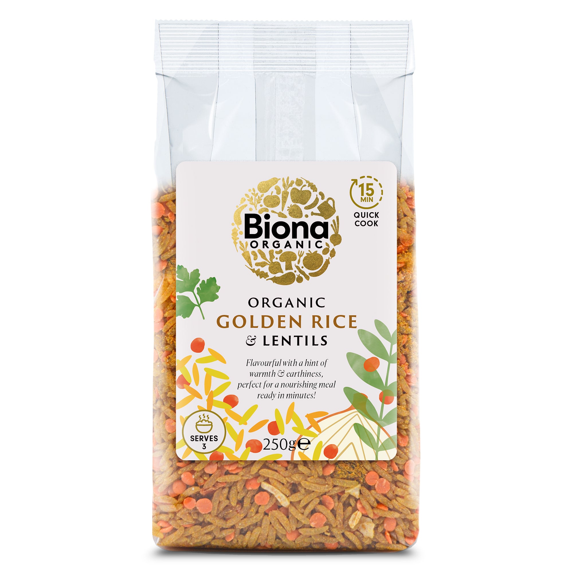 Biona Organic Golden Rice & Lentils (7x250g)