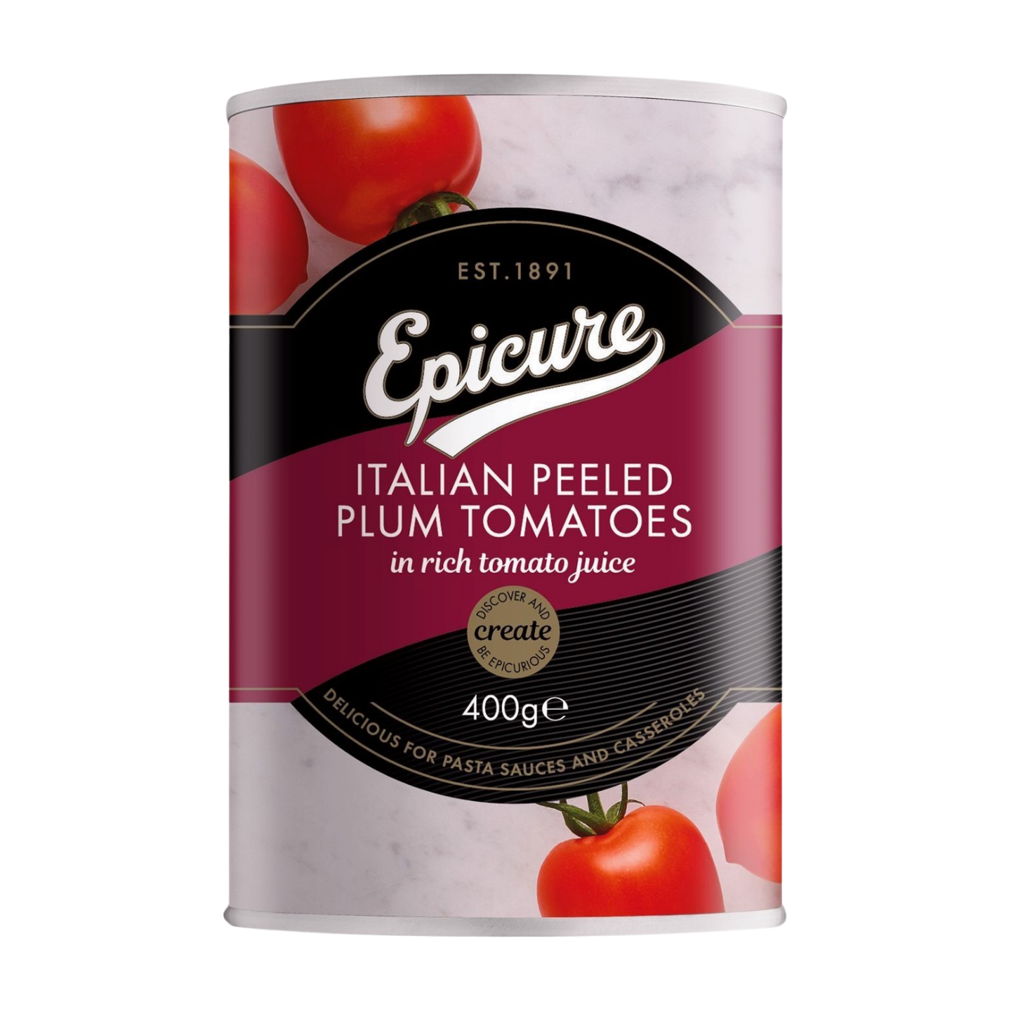 Epicure Italian Plum Peeled Tomatoes (12x400g)