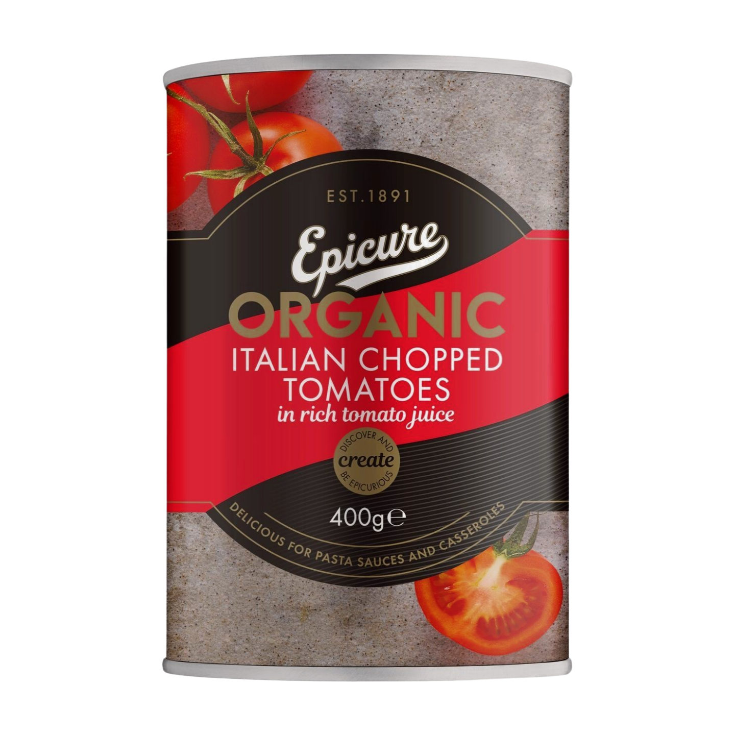 Epicure Organic Chopped Italian Tomatoes (12x400g)