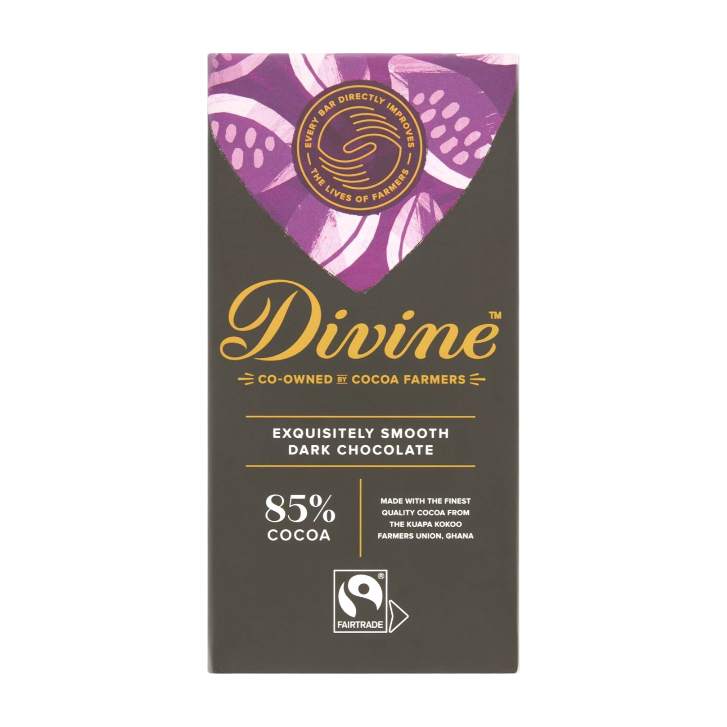 Divine Exquisitely Smooth 85% Dark Chocolate (15x90g)