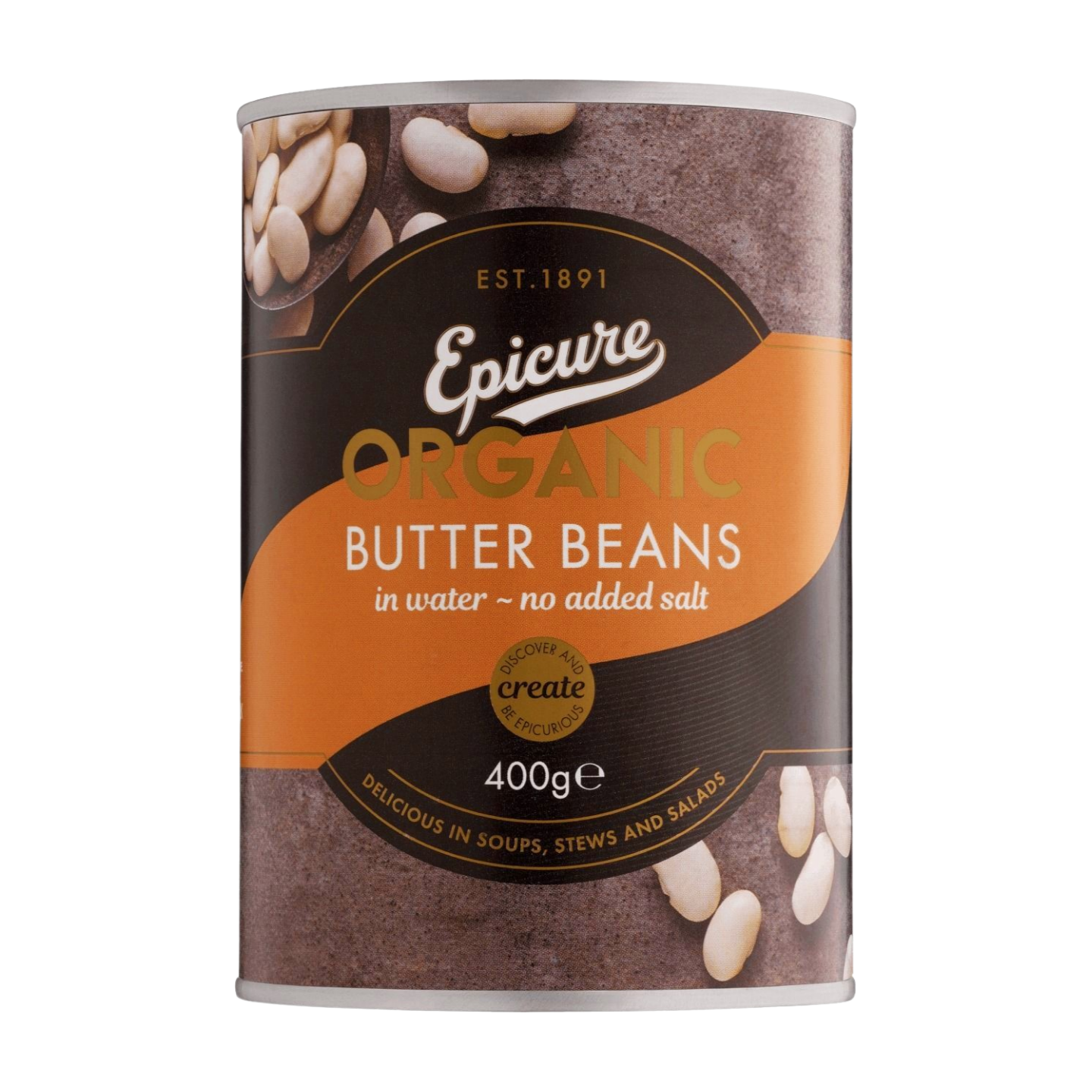 Epicure Organic Butter Beans (6x400g)