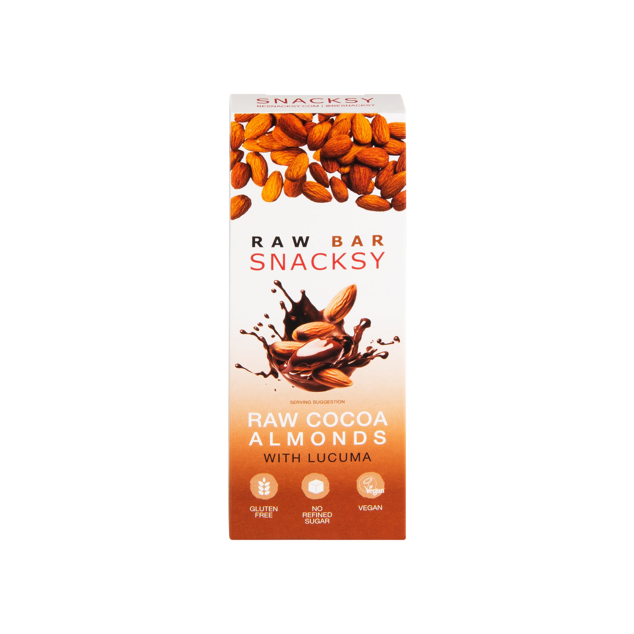 Snacksy Almonds with Lucuma Raw Cocoa Bar (12x40g)
