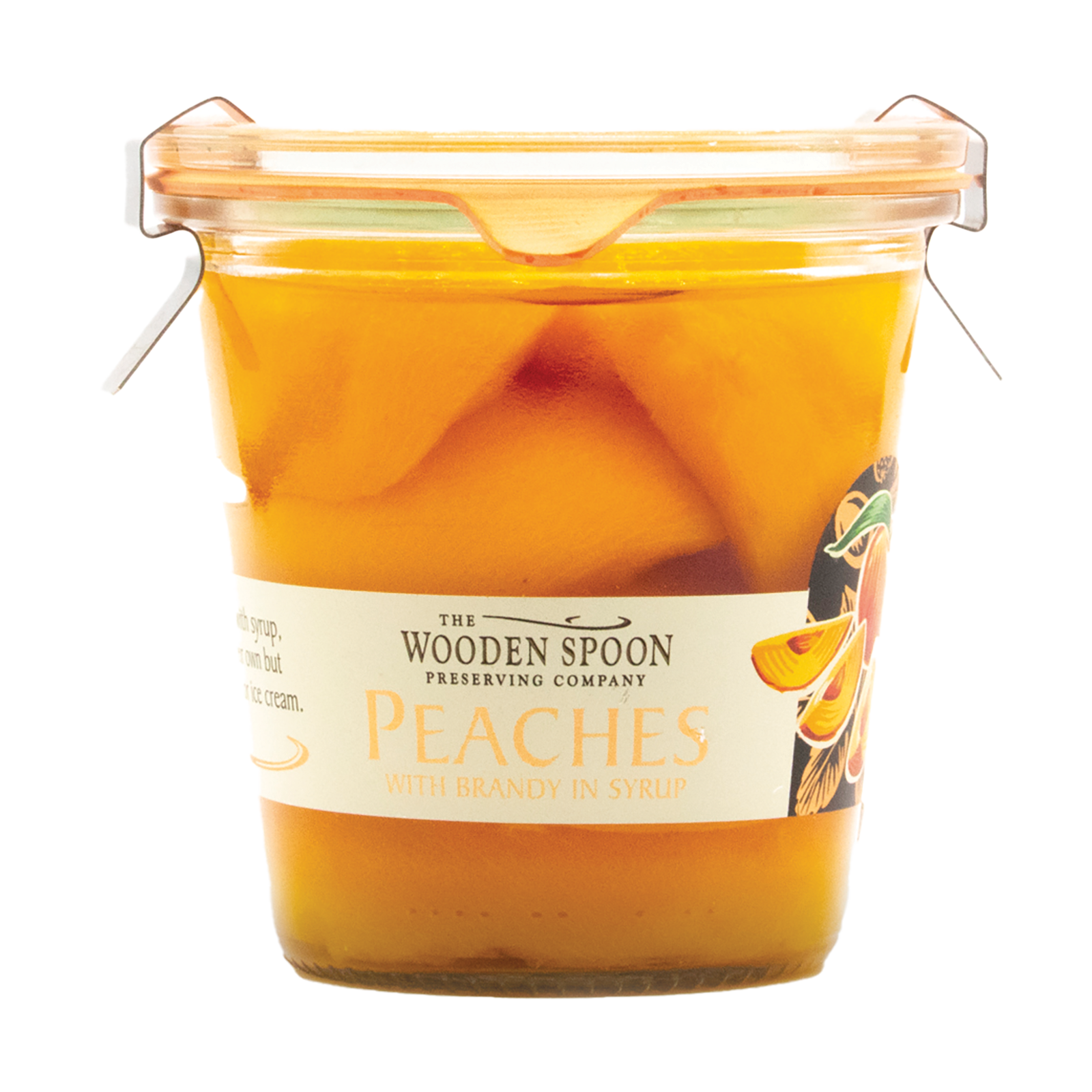 The Wooden Spoon Preserving Company Peaches with Brandy in Syrup (6x270g)