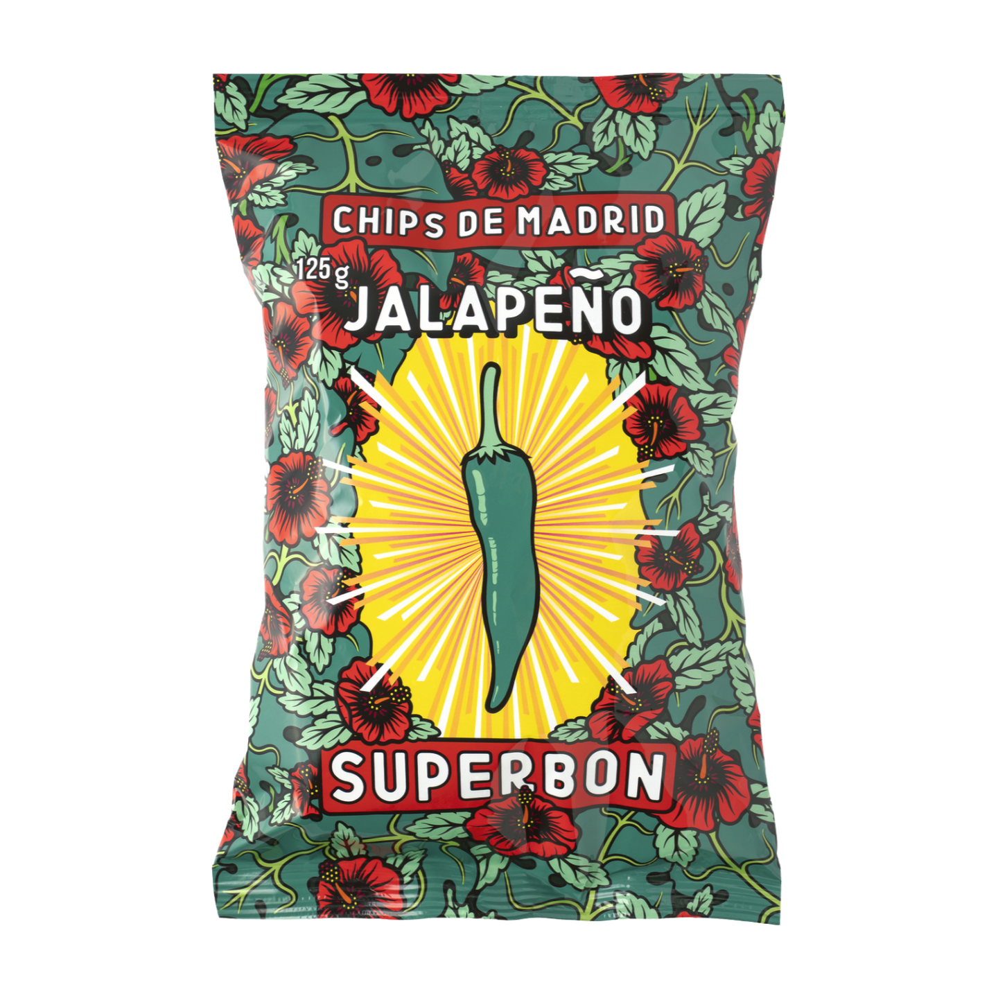Superbon Jalapeno Chips De Madrid (14x125g)