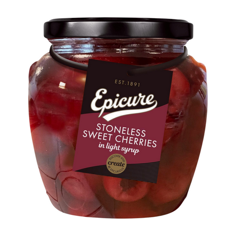 Epicure Stoneless Sweet Cherries in Light Syrup (6x550g)