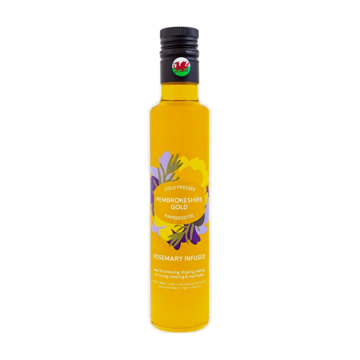 Pembrokeshire Gold Rosemary Infused Rapeseed Oil (12x250ml) The