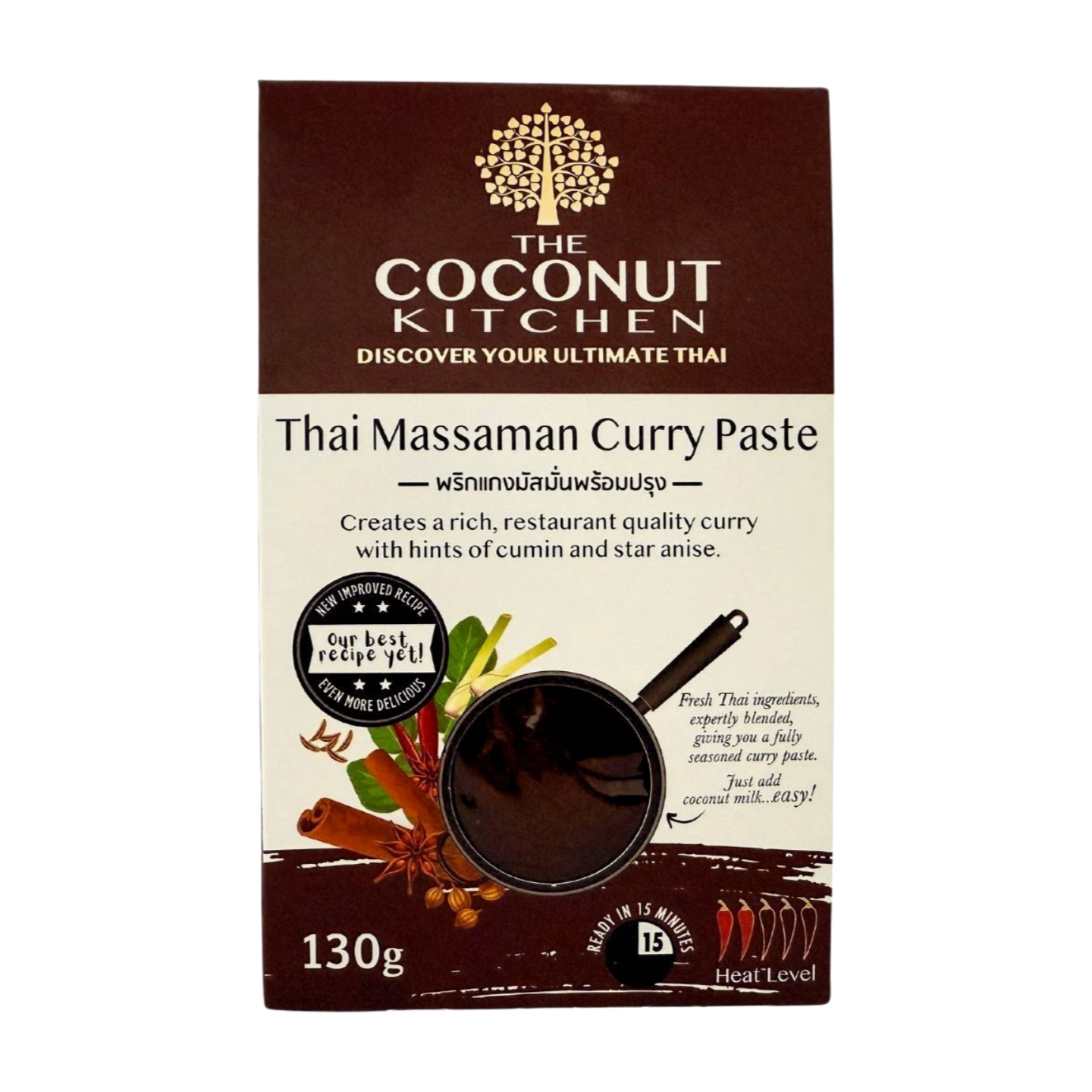 The Coconut Kitchen Thai Massaman Curry Paste (6x130g)