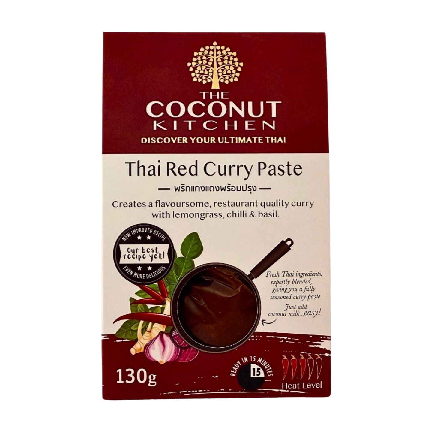 The Coconut Kitchen Thai Red Curry Paste (6x130g) – The Gorgeous Food ...