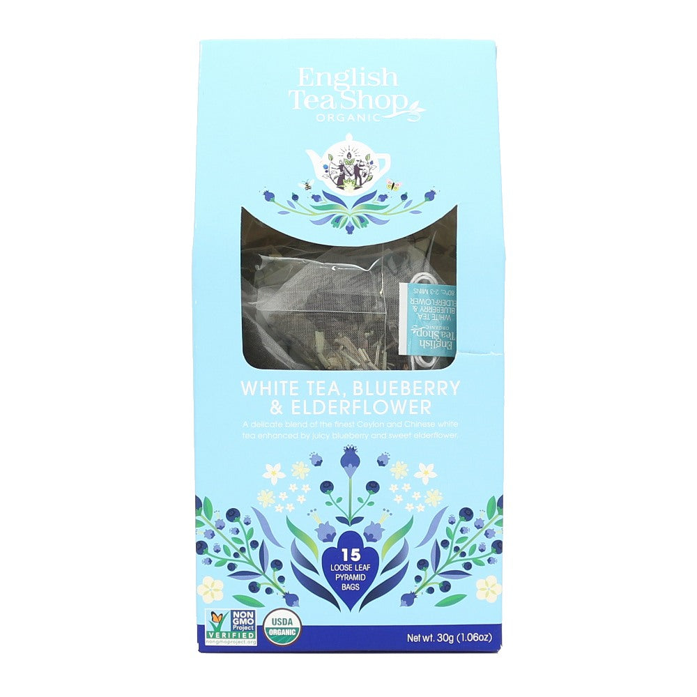 English Tea Shop White Tea, Blueberry & Elderflower (6x15 Pyramids)