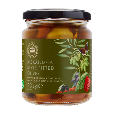 RBG Kew Alexandria Style Pitted Olives with Cumin & Chilli (6x235g)