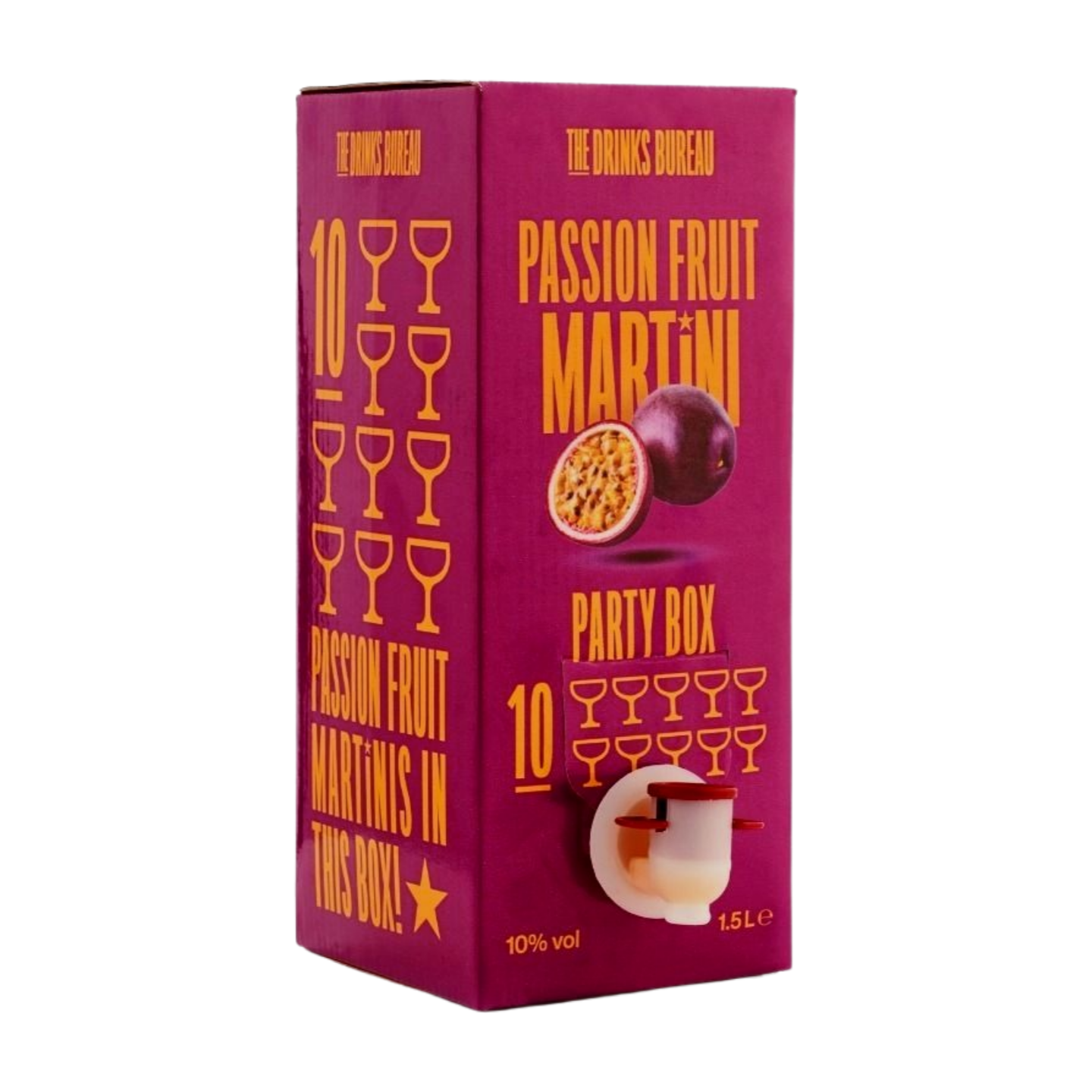 The Drinks Bureau Passion Fruit Martini Party Box (6x1500ml)