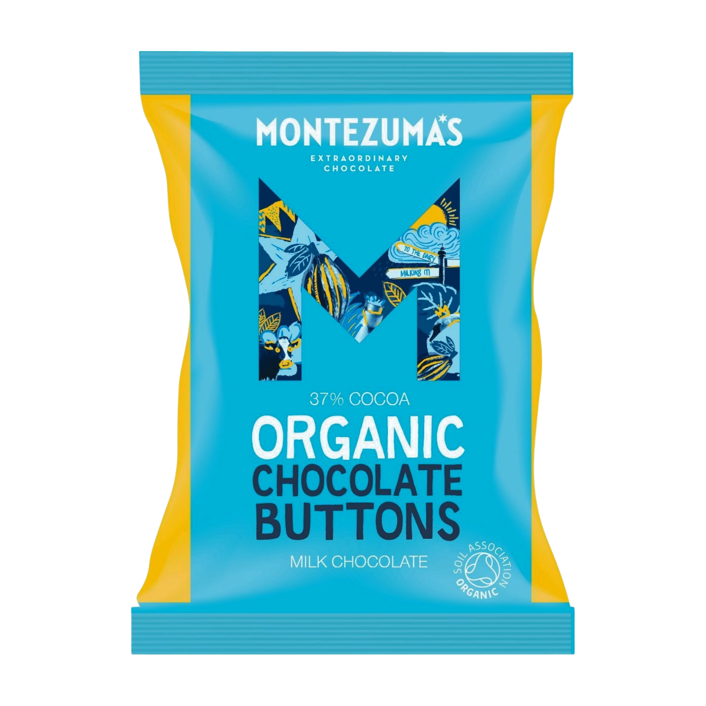 Montezuma's Organic Milk Chocolate Buttons (8x120g)