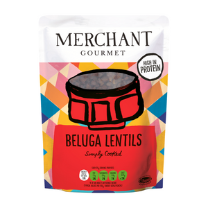 Merchant Gourmet Beluga Lentils Simply Cooked (6x250g)