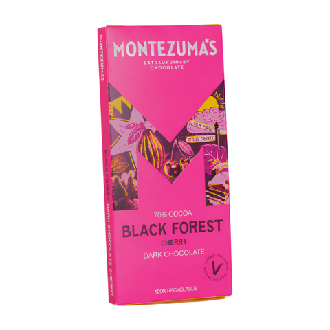 Montezuma's Black Forest Dark Chocolate with Cherry (12x90g)