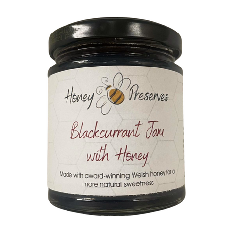 Honey Bee Preserves Blackcurrant Jam with Honey (6x227g)