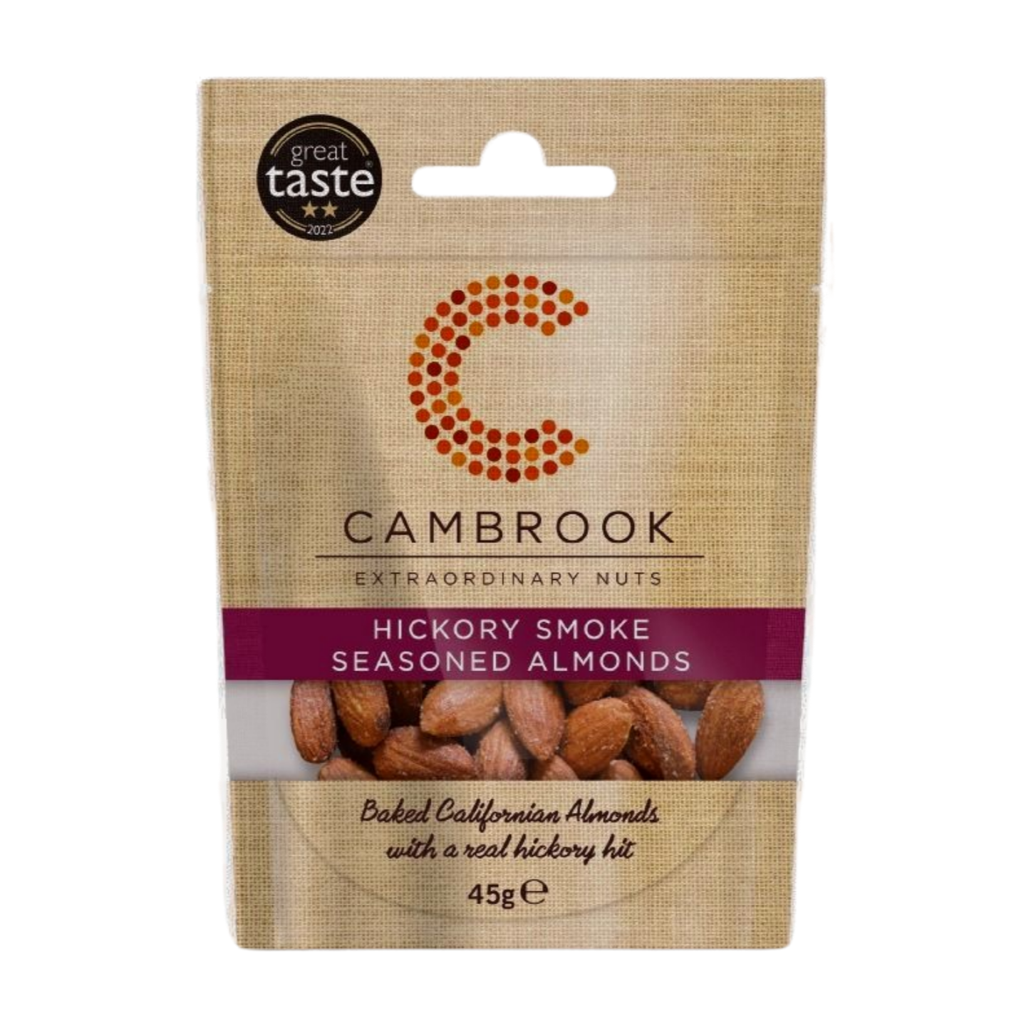 Cambrook Hickory Smoke Seasoned Almonds (24x45g)