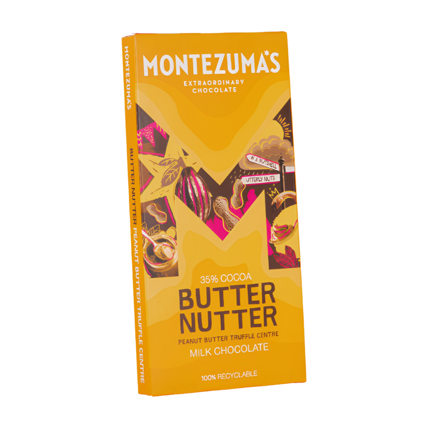 Montezuma's Butter Nutter Milk Chocolate with Peanut Butter Truffle (12x90g)