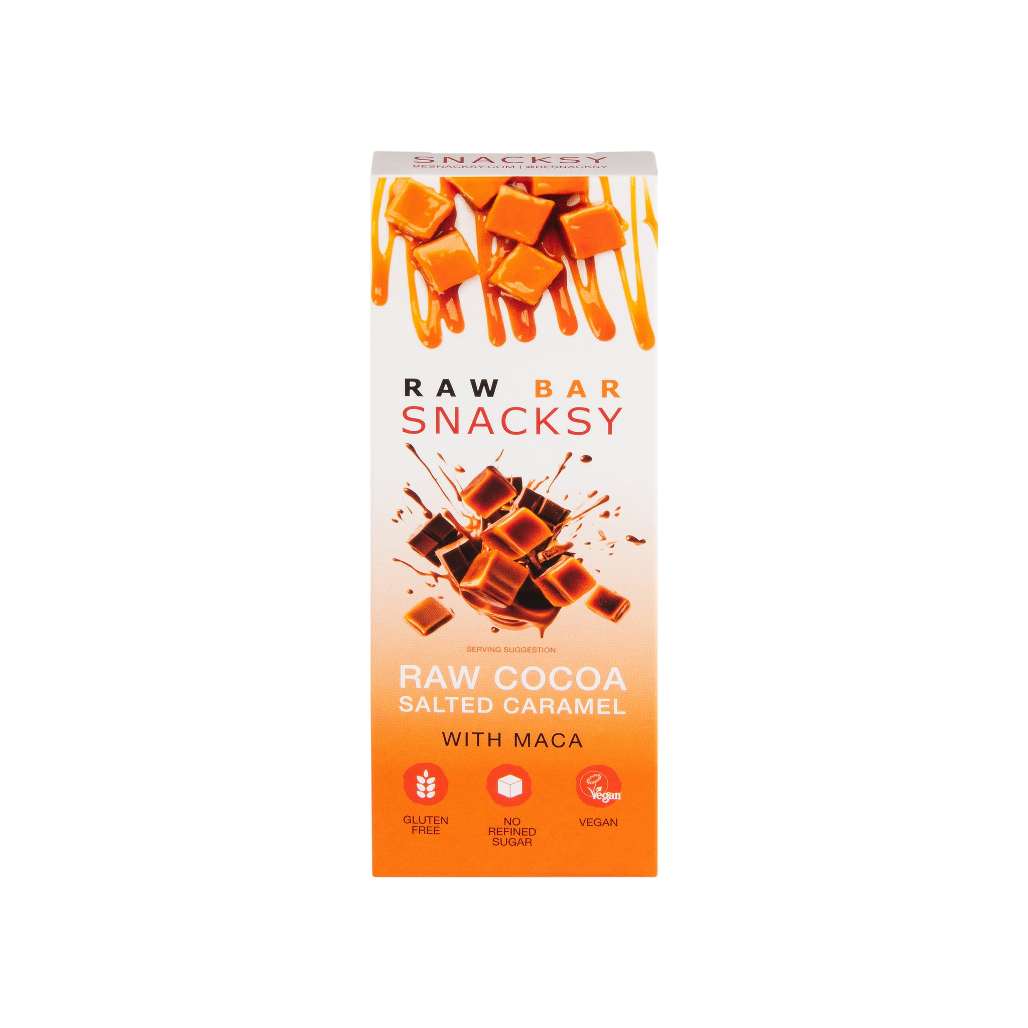 Snacksy Salted Caramel with Maca Raw Cocoa Bar (12x40g)