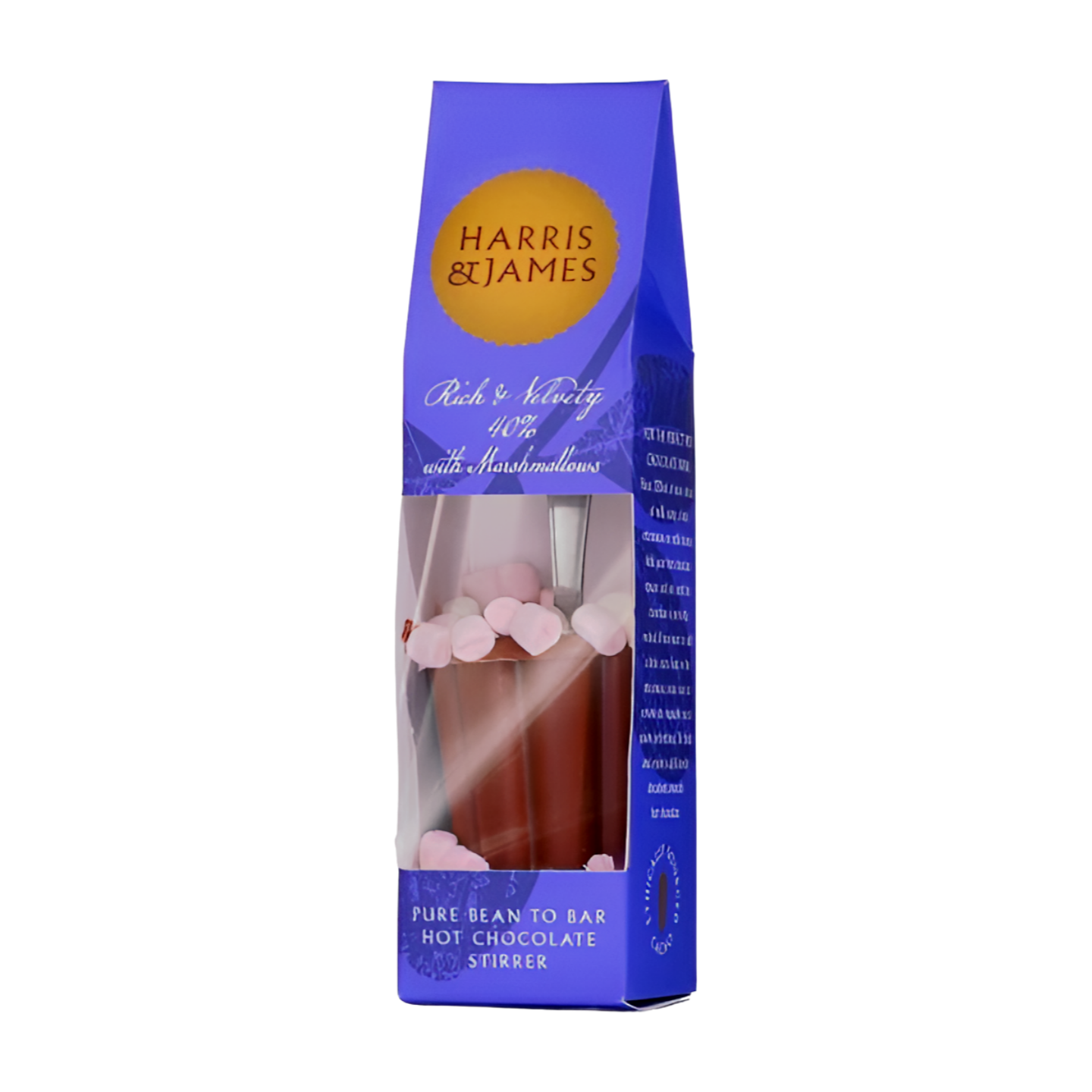 Harris & James Milk Hot Chocolate Stirrer with Marshmallows (8x45g)