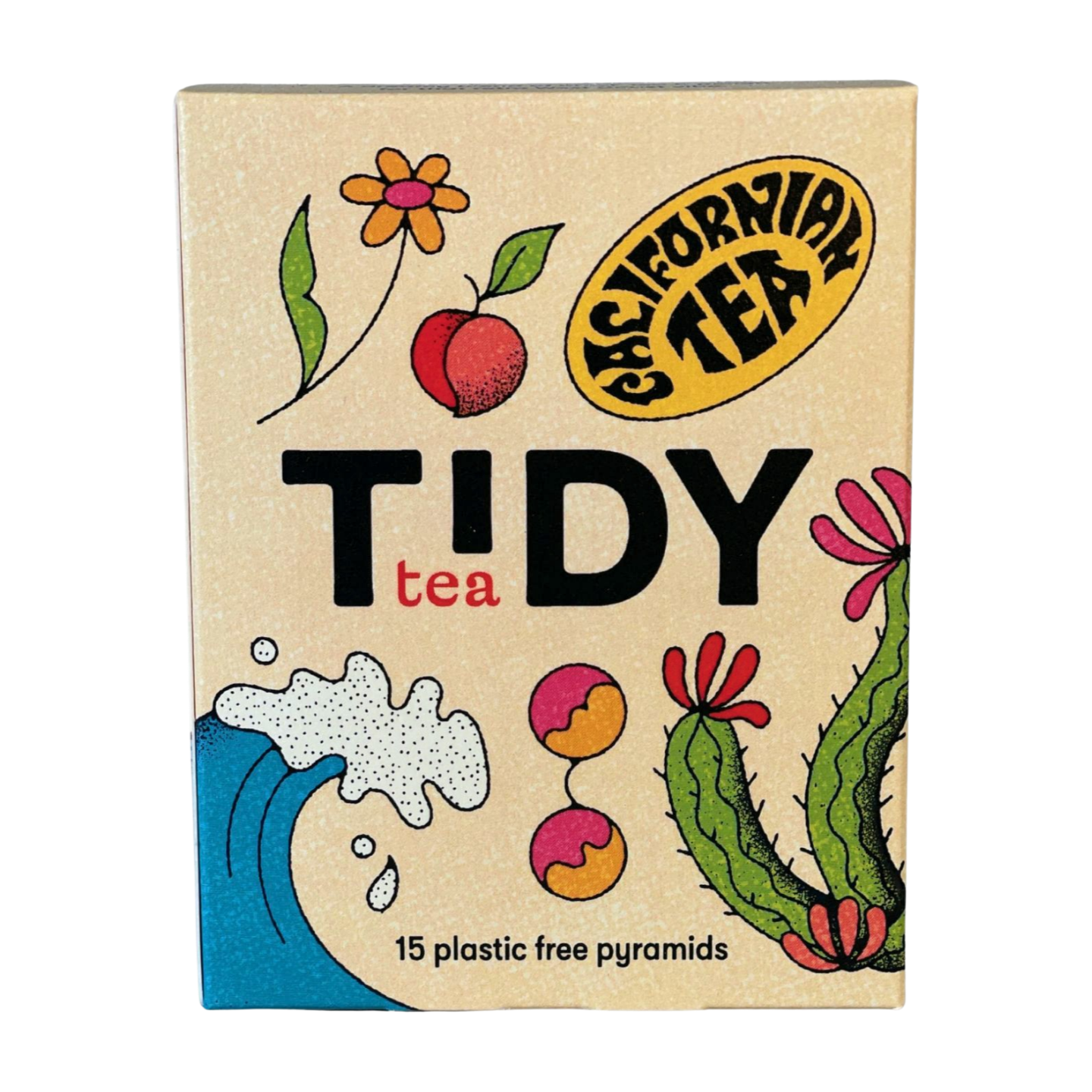 Tidy Tea Californian Black Tea with Peach (6x15 Pyramids)