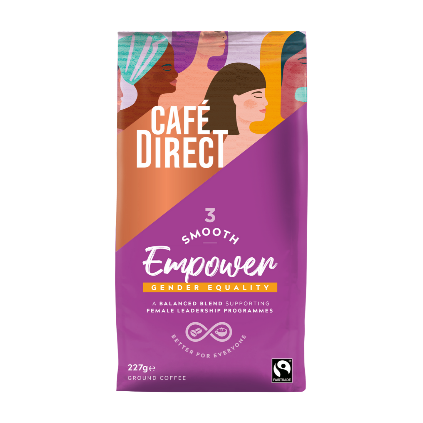 Cafe Direct Fairtrade Smooth Roast Ground Coffee (6x227g)