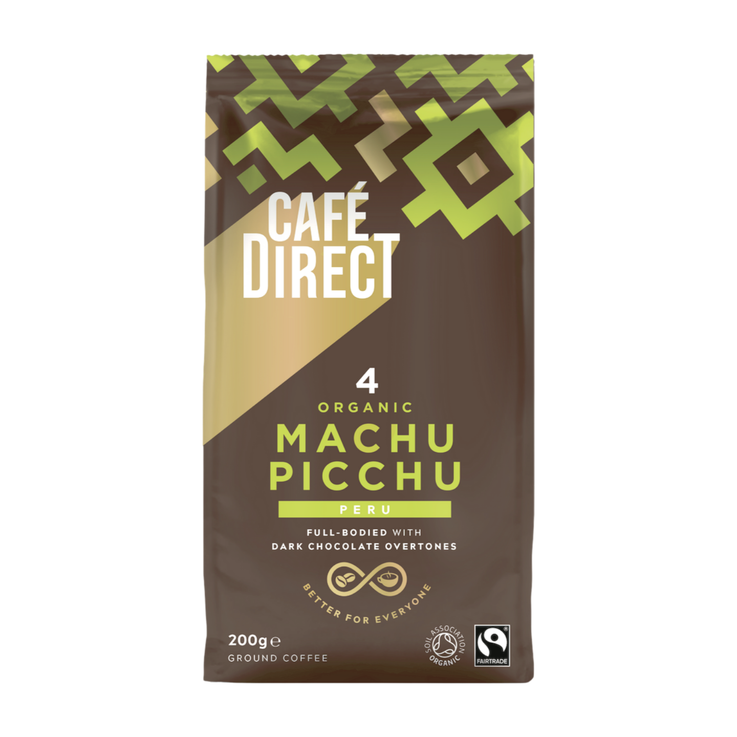 Cafe Direct Fairtrade Machu Picchu Organic Ground Coffee (6x200g)