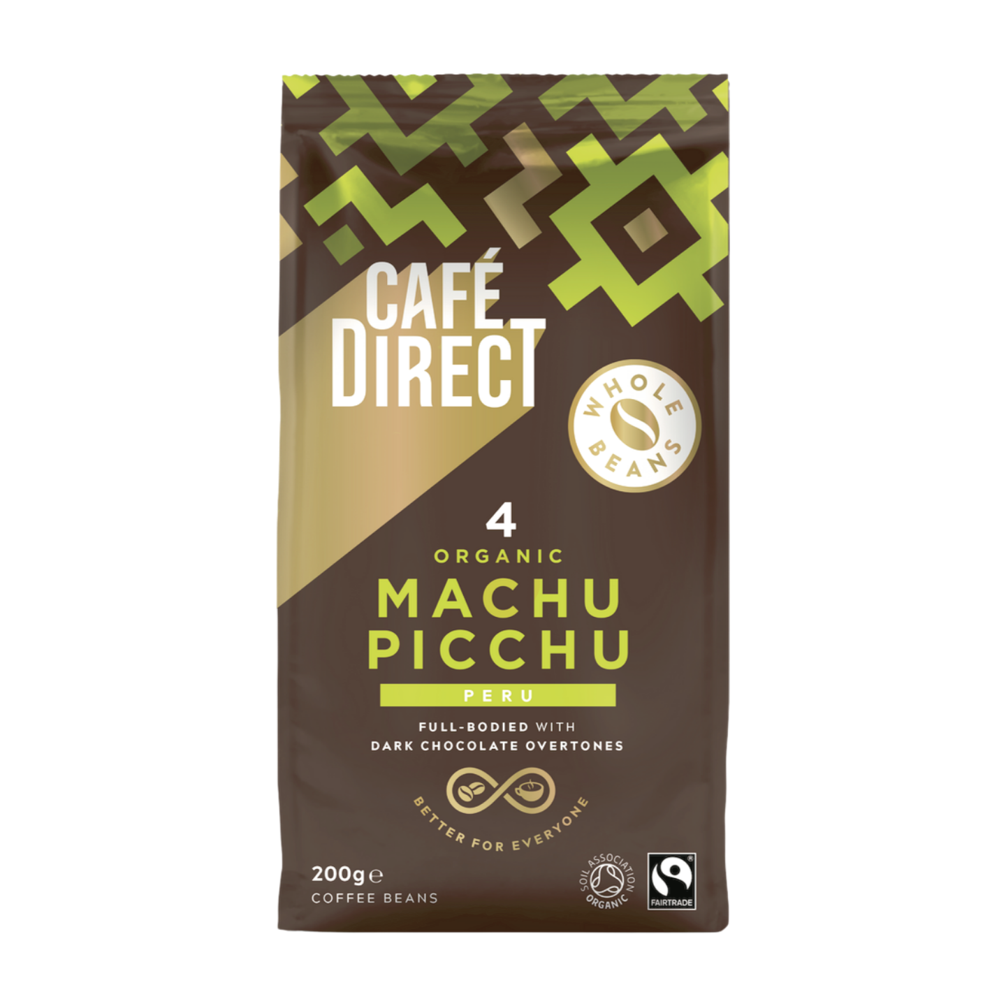 Cafe Direct Machu Picchu Organic Coffee Beans (6x200g)