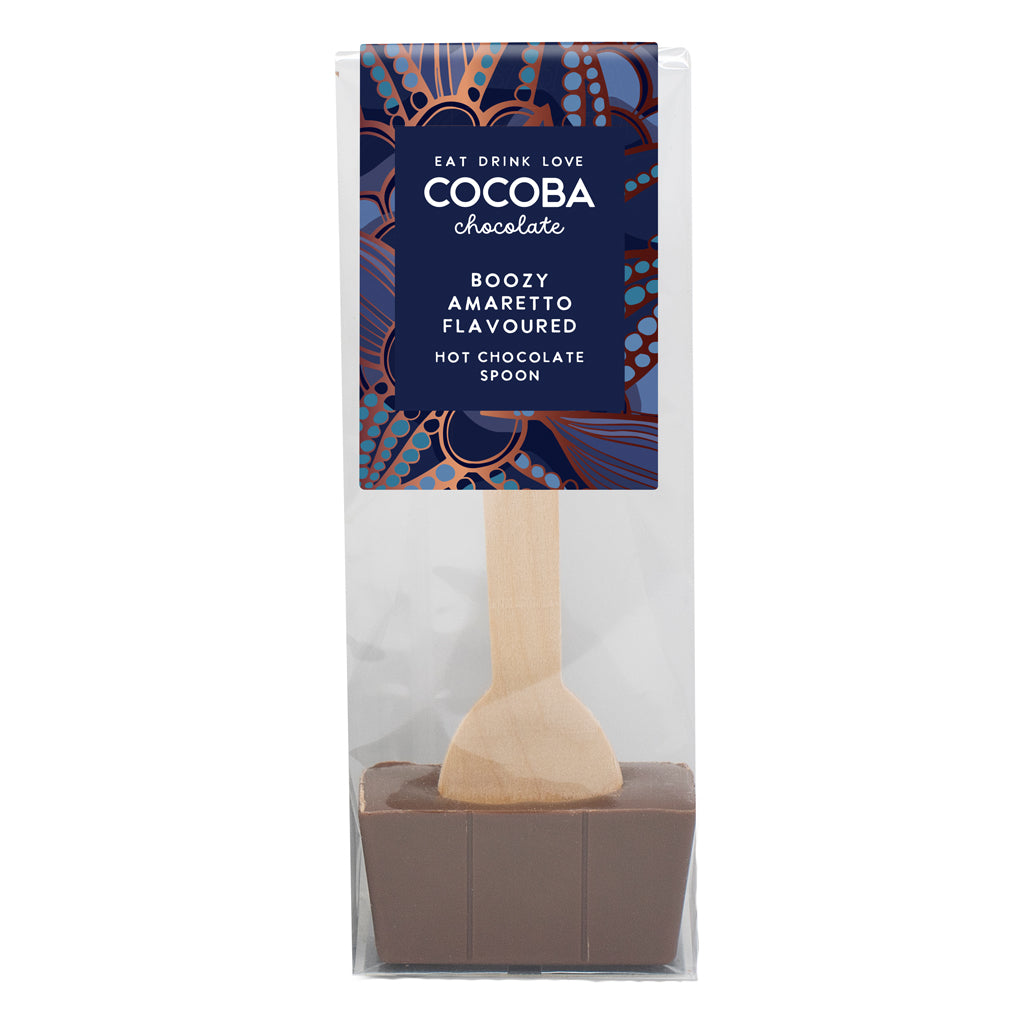Cocoba Amaretto Flavoured Hot Chocolate Spoon (12x50g)